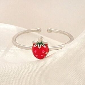 Strawberry Fruit Shaped Ring for Woman and Teens